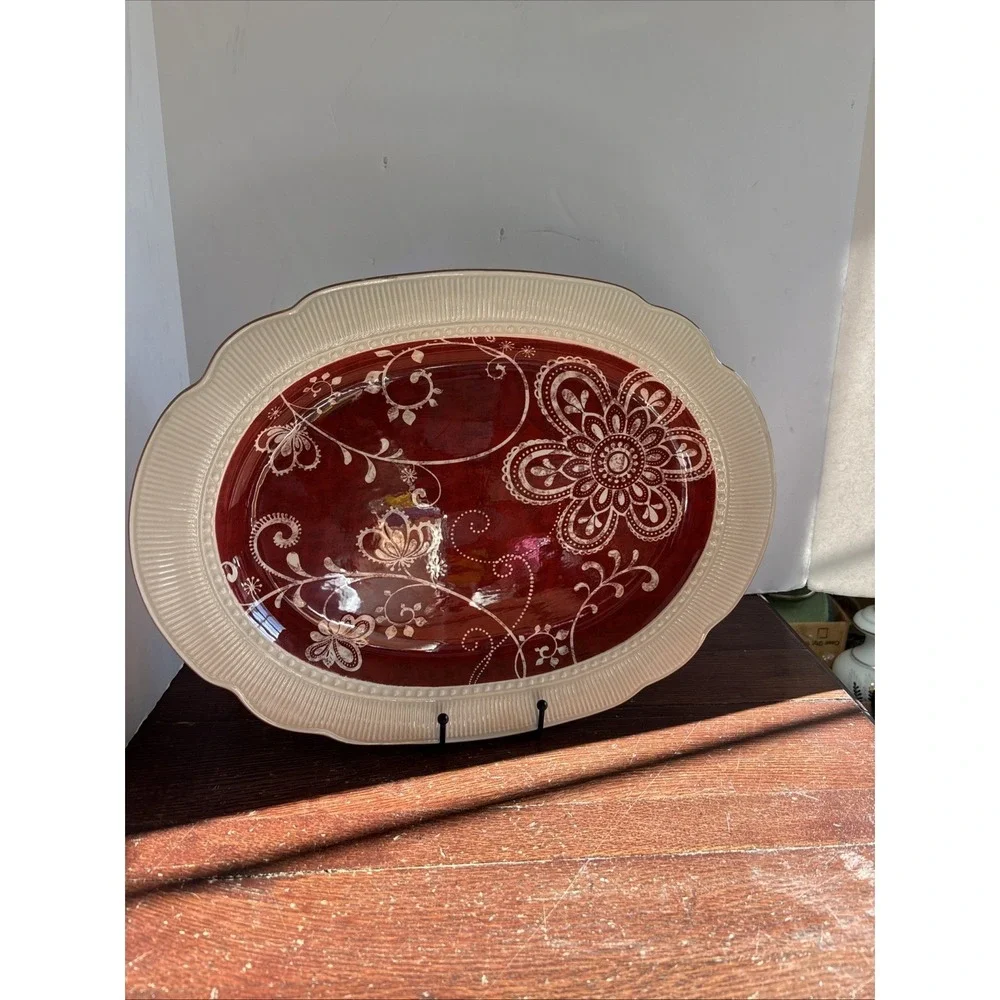 Maribeth by Pier 1 Large Oval Platter 18 1/8